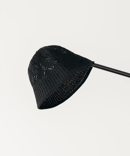 CITEN（シテン）の「＜CITEN（シテン）＞クロシェニットハット（ハット・レディース・ブラック/オフホワイト・FREE）」の2枚目の写真