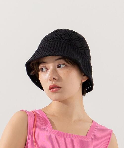 CITEN（シテン）の「＜CITEN（シテン）＞クロシェニットハット（ハット・レディース・ブラック/オフホワイト・FREE）」の14枚目の写真