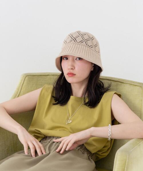 CITEN（シテン）の「＜CITEN（シテン）＞クロシェニットハット（ハット・レディース・ブラック/オフホワイト・FREE）」の16枚目の写真