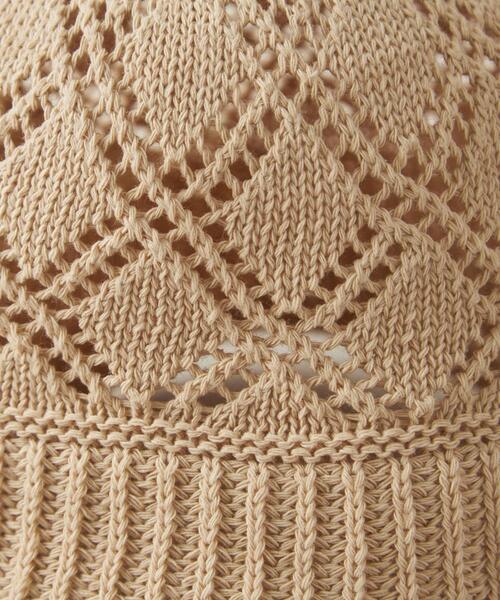 CITEN（シテン）の「＜CITEN（シテン）＞クロシェニットハット（ハット・レディース・ブラック/オフホワイト・FREE）」の11枚目の写真