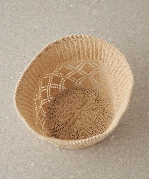 CITEN（シテン）の「＜CITEN（シテン）＞クロシェニットハット（ハット・レディース・ブラック/オフホワイト・FREE）」の12枚目の写真