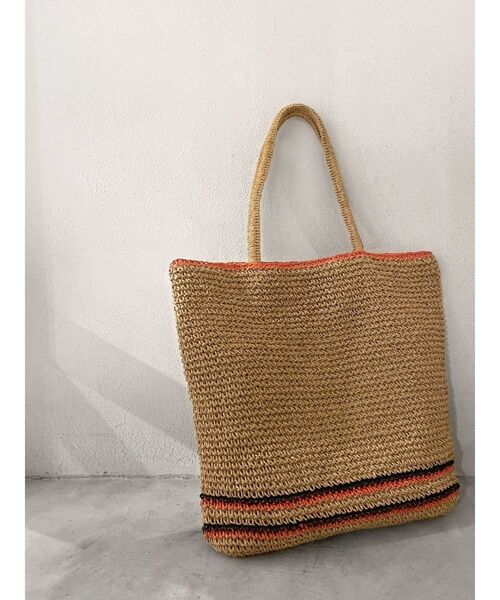 Ungrid（アングリッド）の「ペーパートートBAG（トートバッグ・レディース・ベージュ/ブラウン・FREE）」の2枚目の写真