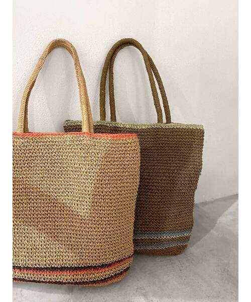 Ungrid（アングリッド）の「ペーパートートBAG（トートバッグ・レディース・ベージュ/ブラウン・FREE）」の7枚目の写真