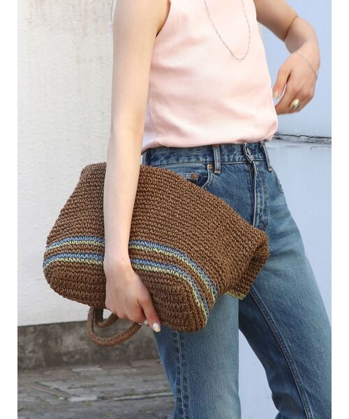 Ungrid（アングリッド）の「ペーパートートBAG（トートバッグ・レディース・ベージュ/ブラウン・FREE）」の3枚目の写真