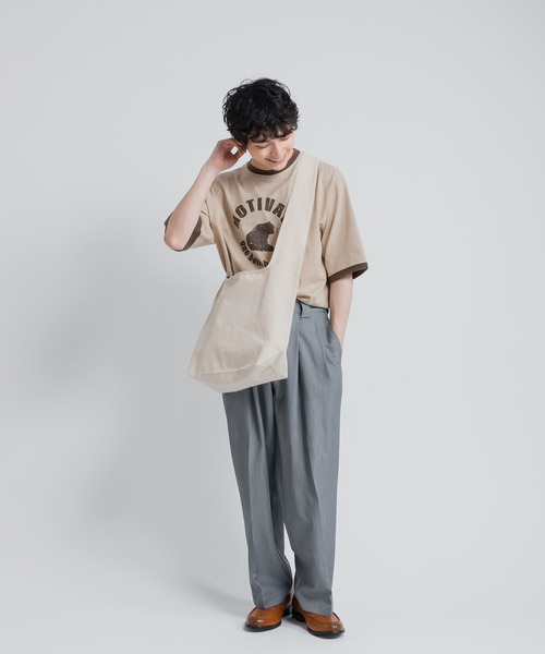 MUHET（ミュエータ）の「ベアープリントリンガーTシャツ（Tシャツ/カットソー・レディース・ホワイト/ベージュ・MEDIUM/X-LARGE）」の10枚目の写真