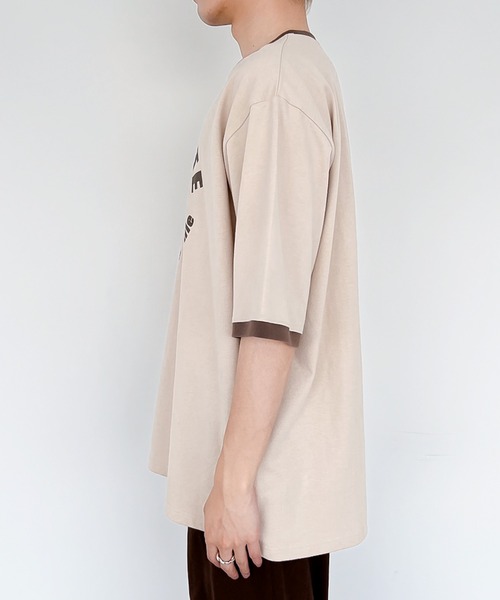 MUHET（ミュエータ）の「ベアープリントリンガーTシャツ（Tシャツ/カットソー・レディース・ホワイト/ベージュ・MEDIUM/X-LARGE）」の18枚目の写真