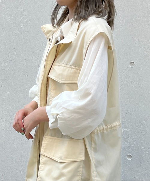 one way(ワンウェイ)の「ミリタリーベスト(ベスト・レディース・ブラック/ダークグリーン/アイボリー・FREE)」の14枚目の写真