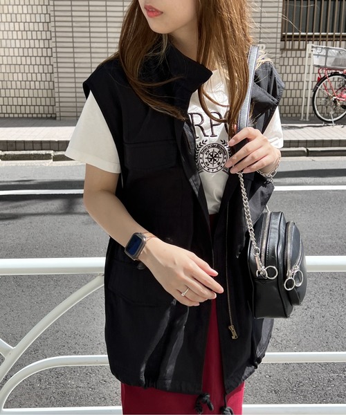 one way(ワンウェイ)の「ミリタリーベスト(ベスト・レディース・ブラック/ダークグリーン/アイボリー・FREE)」の20枚目の写真