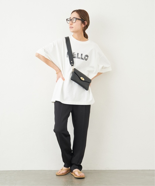 FRAMeWORK(フレームワーク)の「度詰め天竺HELLO Tシャツ2(Tシャツ/カットソー・レディース・ベージュ/ホワイト系その他・FREE)」の12枚目の写真