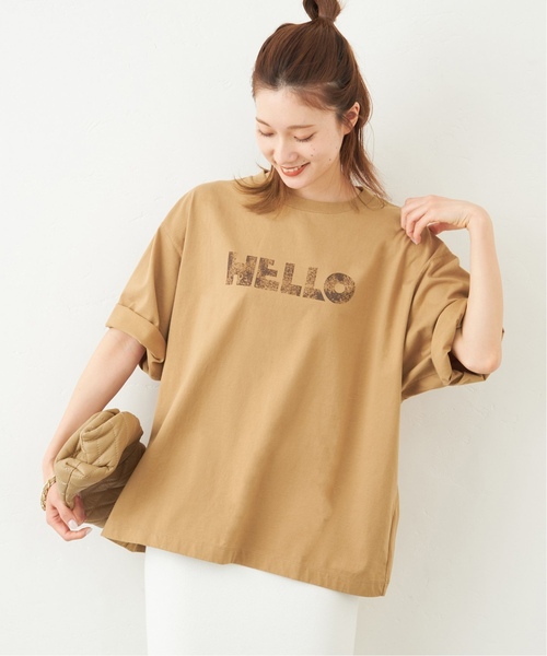 FRAMeWORK(フレームワーク)の「度詰め天竺HELLO Tシャツ2(Tシャツ/カットソー・レディース・ベージュ/ホワイト系その他・FREE)」の17枚目の写真