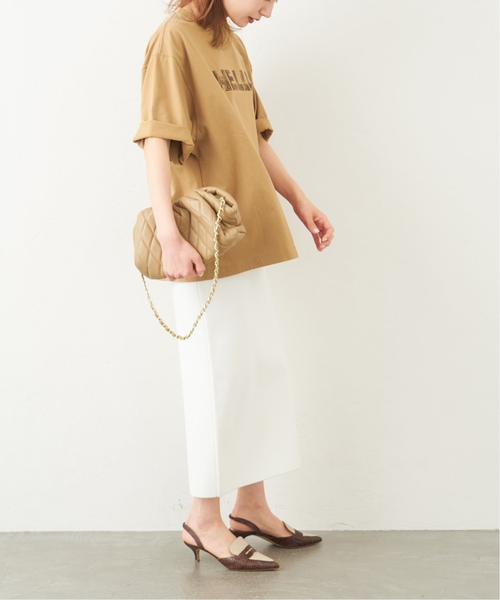 FRAMeWORK(フレームワーク)の「度詰め天竺HELLO Tシャツ2(Tシャツ/カットソー・レディース・ベージュ/ホワイト系その他・FREE)」の18枚目の写真