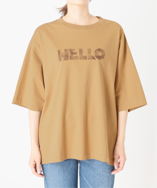 FRAMeWORK（フレームワーク）の「度詰め天竺HELLO Tシャツ2（Tシャツ