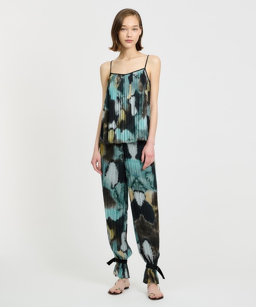 col pierrot（コルピエロ）の「COL PIERROT FOR ESTNATION / アブストラクトプリントプリーツパンツ（その他パンツ・レディース・グリーン系その他・SMALL）」の7枚目の写真