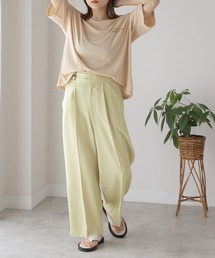 Crisp | ダブルベルトストレートパンツ(スラックス)