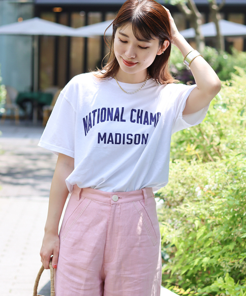 JOURNAL STANDARD（ジャーナルスタンダード）の「《追加2》MADISONロゴTシャツ（Tシャツ/カットソー・レディース・ホワイト/ブラック系その他・FREE）」の8枚目の写真
