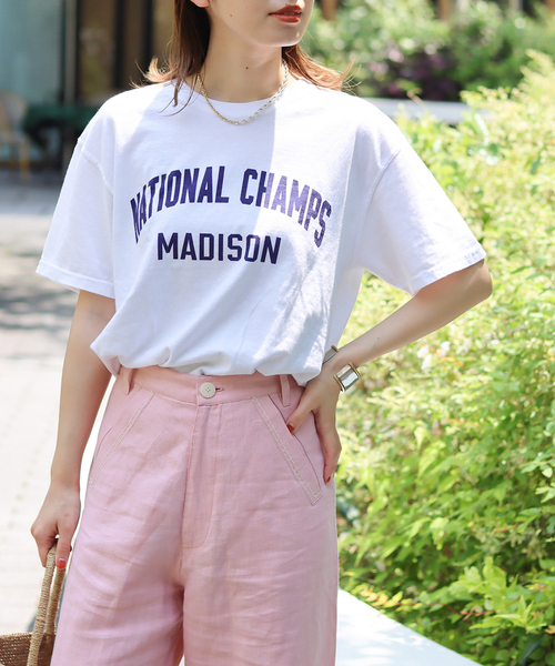 JOURNAL STANDARD（ジャーナルスタンダード）の「《追加2》MADISONロゴTシャツ（Tシャツ/カットソー・レディース・ホワイト/ブラック系その他・FREE）」の9枚目の写真