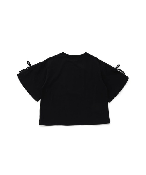 JENNI love(ジェニィラブ)の「袖スリットリボンTシャツ(Tシャツ/カットソー・キッズ・オフホワイト/ブラック/オレンジ・130cm/140cm/150cm/160cm)」の11枚目の写真