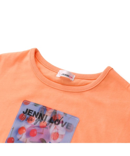 JENNI love(ジェニィラブ)の「袖スリットリボンTシャツ(Tシャツ/カットソー・キッズ・オフホワイト/ブラック/オレンジ・130cm/140cm/150cm/160cm)」の14枚目の写真