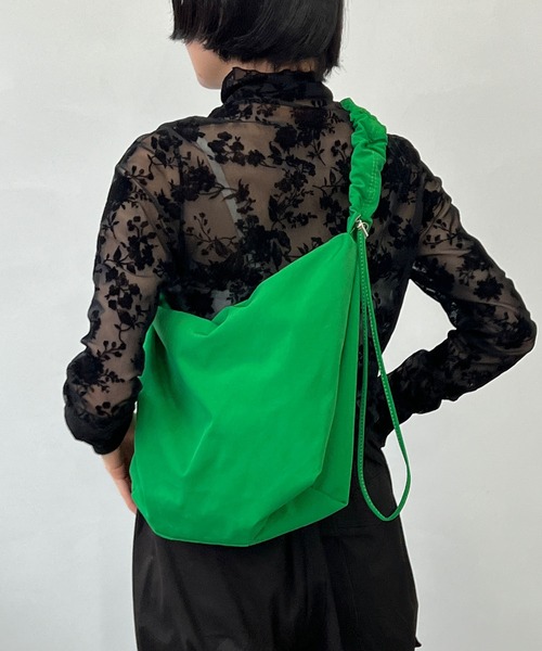 ドローコード ショルダー2WAYトートバッグ(ナイロンライク/ ワッフル