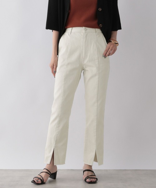 LOWRYS FARM（ローリーズファーム）の「フロントスリットデニム　296160（デニムパンツ・レディース・ホワイト/グレー・SMALL/MEDIUM/LARGE）」の3枚目の写真