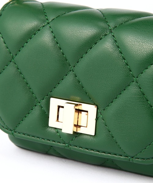 NATURAL BEAUTY BASIC（ナチュラルビューティーベーシック）の「キャラメルポシェット（ショルダーバッグ・レディース・ブラック/グリーン・ﾌﾘ-）」の9枚目の写真