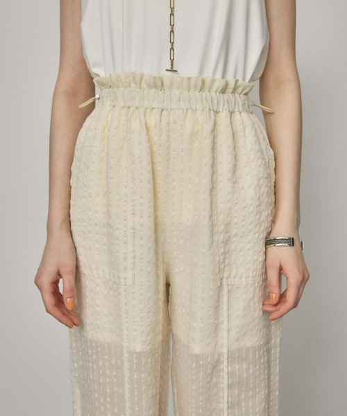 PUBLIC TOKYO(パブリックトウキョウ)の「ワッシャーラメストライプパンツ(カーゴパンツ・レディース・ホワイト/ブラック・FREE)」の14枚目の写真