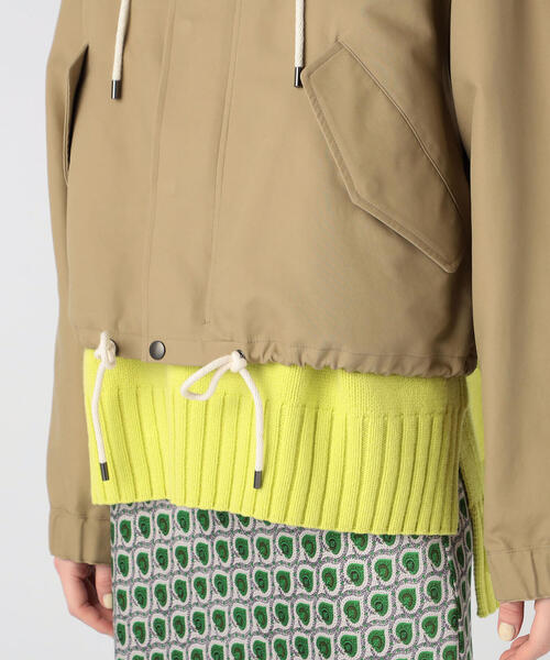 TOMORROWLAND (トゥモローランド)の「コットンダブルクロス フーデッドブルゾン(ブルゾン・レディース・チャコールグレー/ベージュ・36)」の14枚目の写真