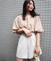 Brownie ハイウエストフロントタックショートパンツ