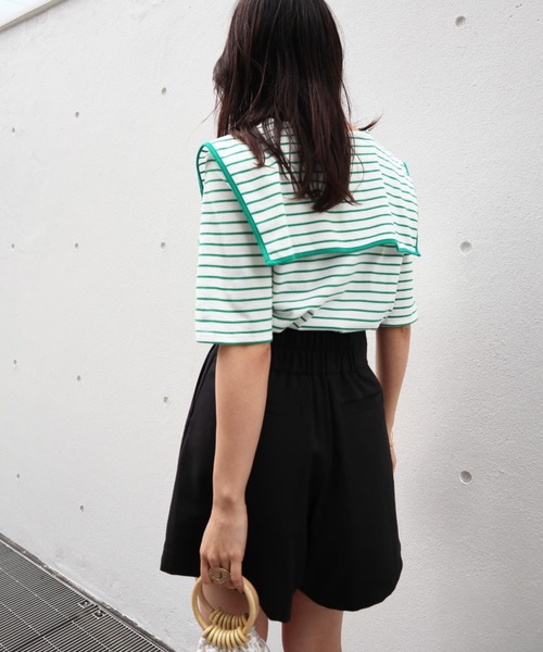 Brownie（ブラウニー）の「Brownie ハイウエストフロントタックショートパンツ（その他パンツ・レディース・ブラック/ブラウン/グレー/ライトベージュ・FREE）」の13枚目の写真