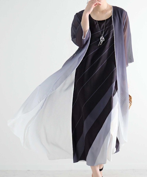 グラデーションのアンサンブルワンピース ワンピース Sawa A La Mode サワアラモード のファッション通販 Zozotown