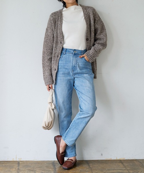 KOBE LETTUCE（コウベレタス）の「24時間快適！こっそりウエストゴムデニムパンツ（デニムパンツ・レディース・ライトブルー/ブラック/ブルー・L/M/S）」の4枚目の写真