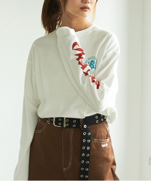 PBLIM(ページボーイリム)の「PAGEBOYLIM/ドラゴングラフィックロンT(Tシャツ/カットソー・レディース・ブラック/オフホワイト・LARGE/MEDIUM)」の17枚目の写真