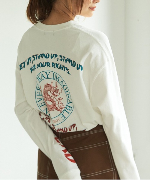 PBLIM(ページボーイリム)の「PAGEBOYLIM/ドラゴングラフィックロンT(Tシャツ/カットソー・レディース・ブラック/オフホワイト・LARGE/MEDIUM)」の6枚目の写真