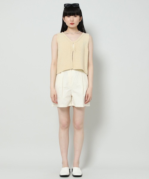 ALAND(エーランド)の「3.3 Field Trip/PLEATED WIDE ショートパンツ 2353163(その他パンツ・レディース・ネイビー/ベージュ/クリーム・FREE)」の6枚目の写真