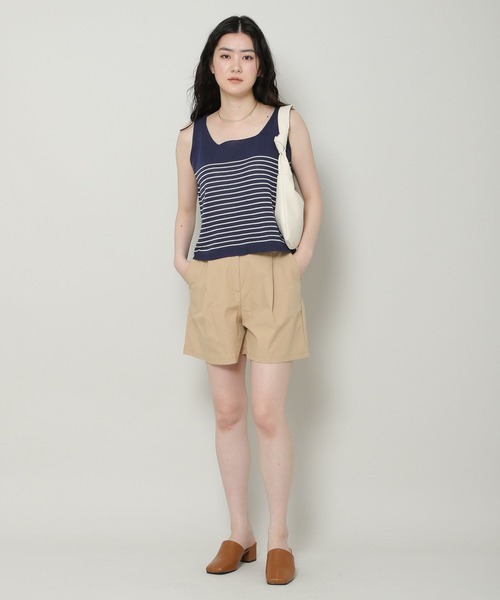 ALAND(エーランド)の「3.3 Field Trip/PLEATED WIDE ショートパンツ 2353163(その他パンツ・レディース・ネイビー/ベージュ/クリーム・FREE)」の15枚目の写真