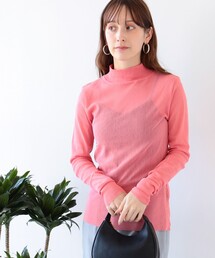 Ray BEAMS | Ray BEAMS / チュール ハイネック ロングスリーブ カットソー(Tシャツ/カットソー)