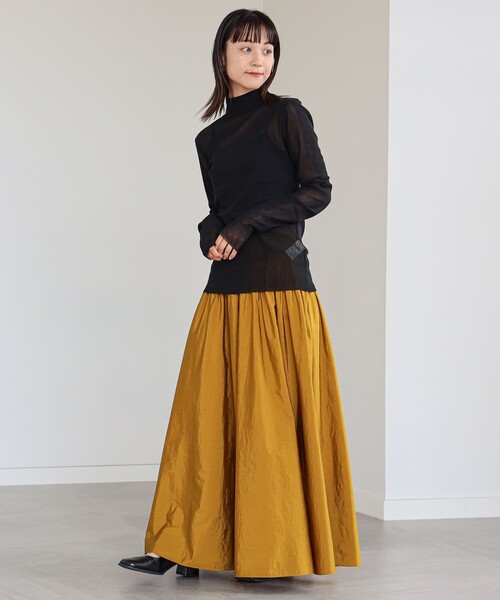 Ray BEAMS（レイビームス）の「チュール ハイネック ロングスリーブ カットソー（Tシャツ/カットソー・レディース・ブラック/ホワイト系その他6/レッド系その他・ONE SIZE）」の22枚目の写真