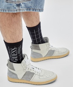GUESS Originals Grid Crew Socks
