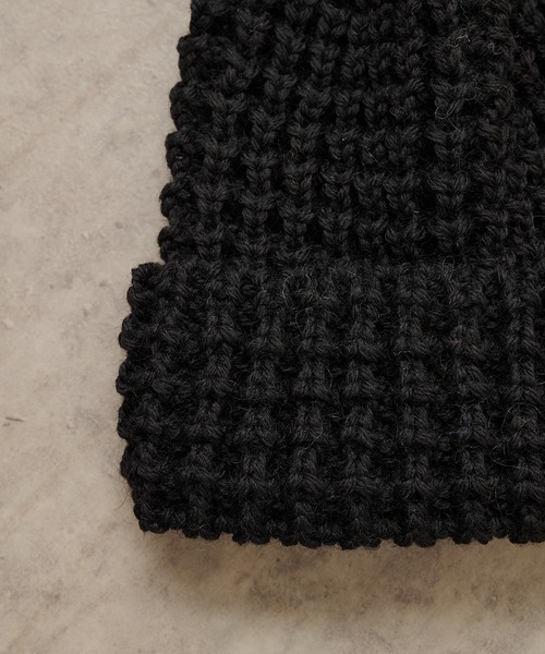 Omekashi(オメカシ)の「HIGHLAND2000 TUCK STITCH KNITCAP(ニットキャップ/ビーニー・レディース・オフホワイト/ブラック/ライトグレー・FREE)」の8枚目の写真