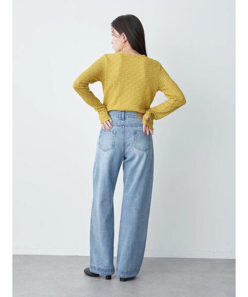 earth music&ecology（アースミュージックアンドエコロジー）の「フラワーレースシャーリングプルオーバー（Tシャツ/カットソー・レディース・ブラック/オフホワイト/サックスブルー/イエロー/ラベンダー・S/M）」の10枚目の写真