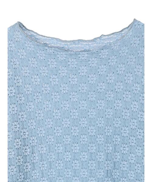 earth music&ecology（アースミュージックアンドエコロジー）の「フラワーレースシャーリングプルオーバー（Tシャツ/カットソー・レディース・ブラック/オフホワイト/サックスブルー/イエロー/ラベンダー・S/M）」の17枚目の写真