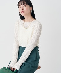 earth music&ecology | フラワーレースシャーリングプルオーバー(Tシャツ/カットソー)