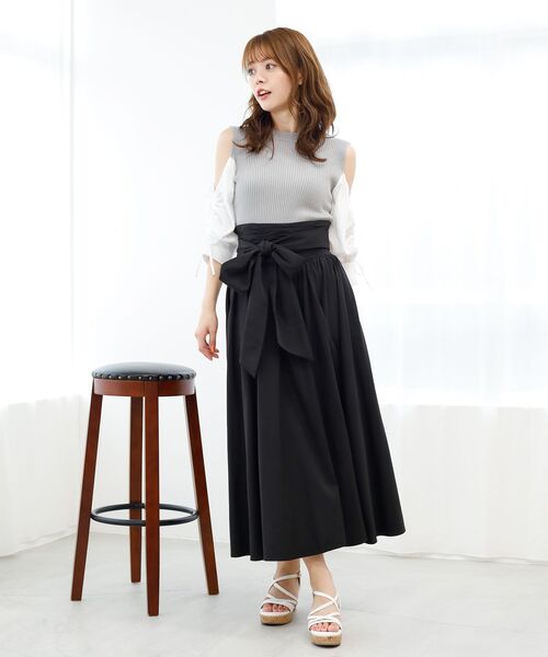MAJESTIC LEGON(マジェスティックレゴン)の「ハイウエストボリュームスカート(スカート・レディース・ブラック/ブラウン/グレー・MEDIUM)」の10枚目の写真