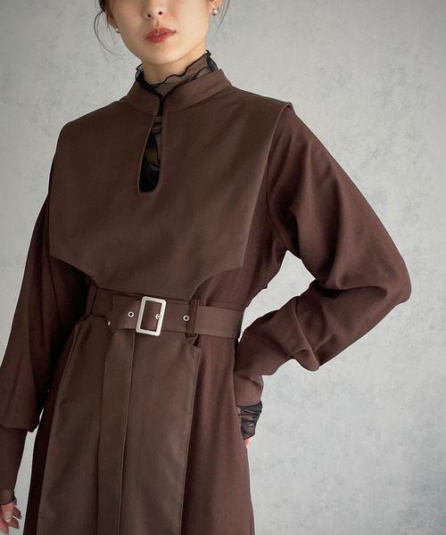 &g'aime(アンジェム)の「【&g’aime】レイヤードワンピース(ワンピース・レディース・ブラック/ブラウン・FREE)」の1枚目の写真