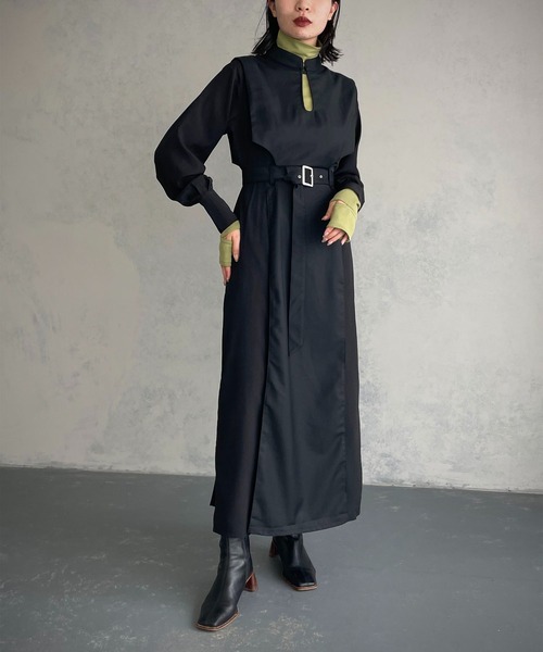 &g'aime(アンジェム)の「【&g’aime】レイヤードワンピース(ワンピース・レディース・ブラック/ブラウン・FREE)」の6枚目の写真