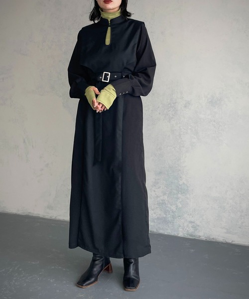 &g'aime(アンジェム)の「【&g’aime】レイヤードワンピース(ワンピース・レディース・ブラック/ブラウン・FREE)」の4枚目の写真