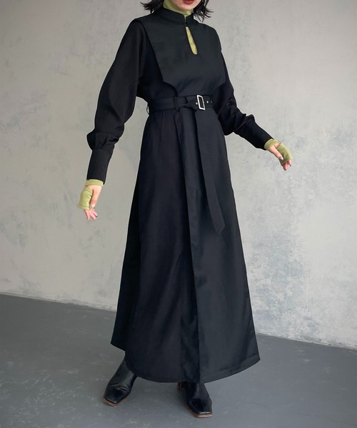 &g'aime(アンジェム)の「【&g’aime】レイヤードワンピース(ワンピース・レディース・ブラック/ブラウン・FREE)」の9枚目の写真