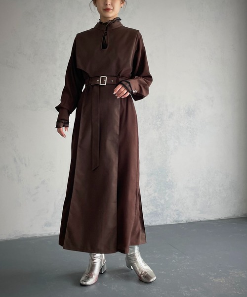 &g'aime(アンジェム)の「【&g’aime】レイヤードワンピース(ワンピース・レディース・ブラック/ブラウン・FREE)」の16枚目の写真