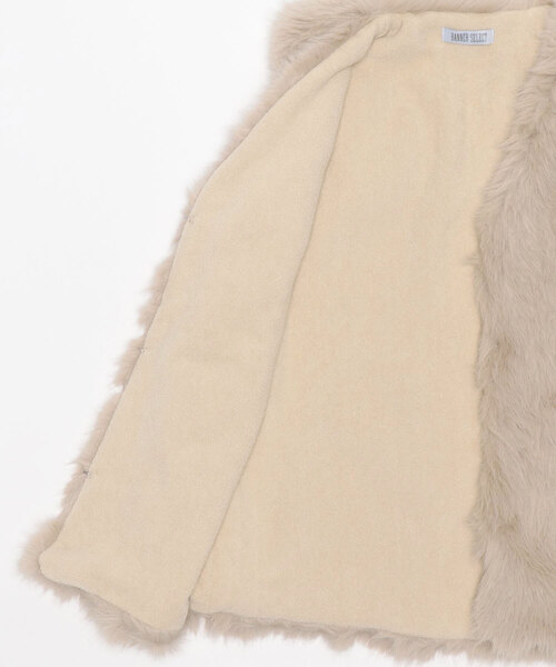 BANNER SELECT（バナーセレクト）の「ボリュームファーベスト（ベスト・レディース・ベージュ/ブラウン/グレー・FREE）」の20枚目の写真