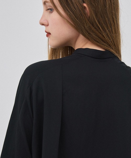 PUBLIC TOKYO（パブリックトウキョウ）の「【岐阜県産】【オケージョン対応】ブラウス×ジャンスカセットマルチウェイワンピース（ワンピース・レディース・ブラック/ベージュ・FREE）」の7枚目の写真